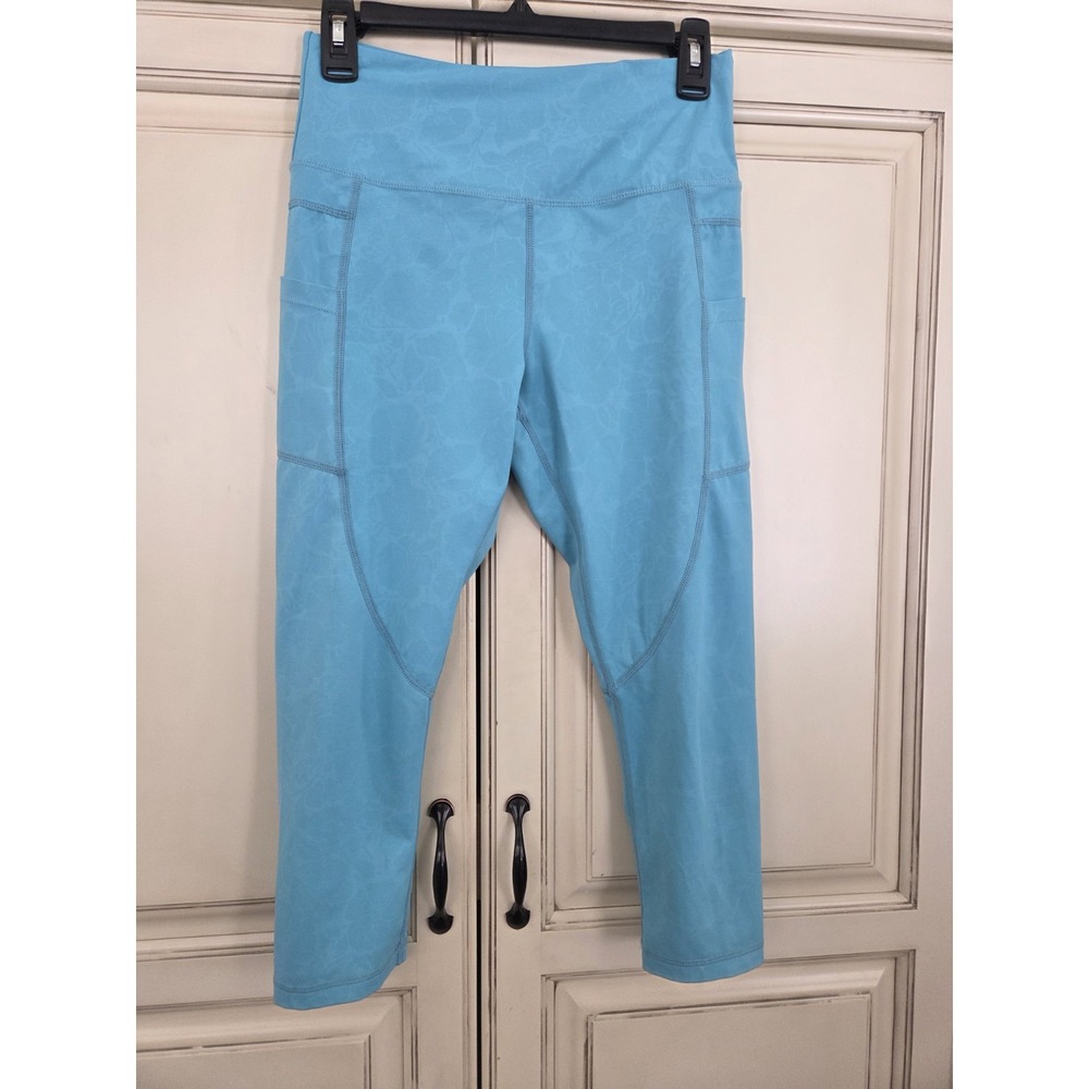 Zyia Aqua Paradise Capri Leggings Women's 6-8  Workout Running Yoga Dance Pants‎